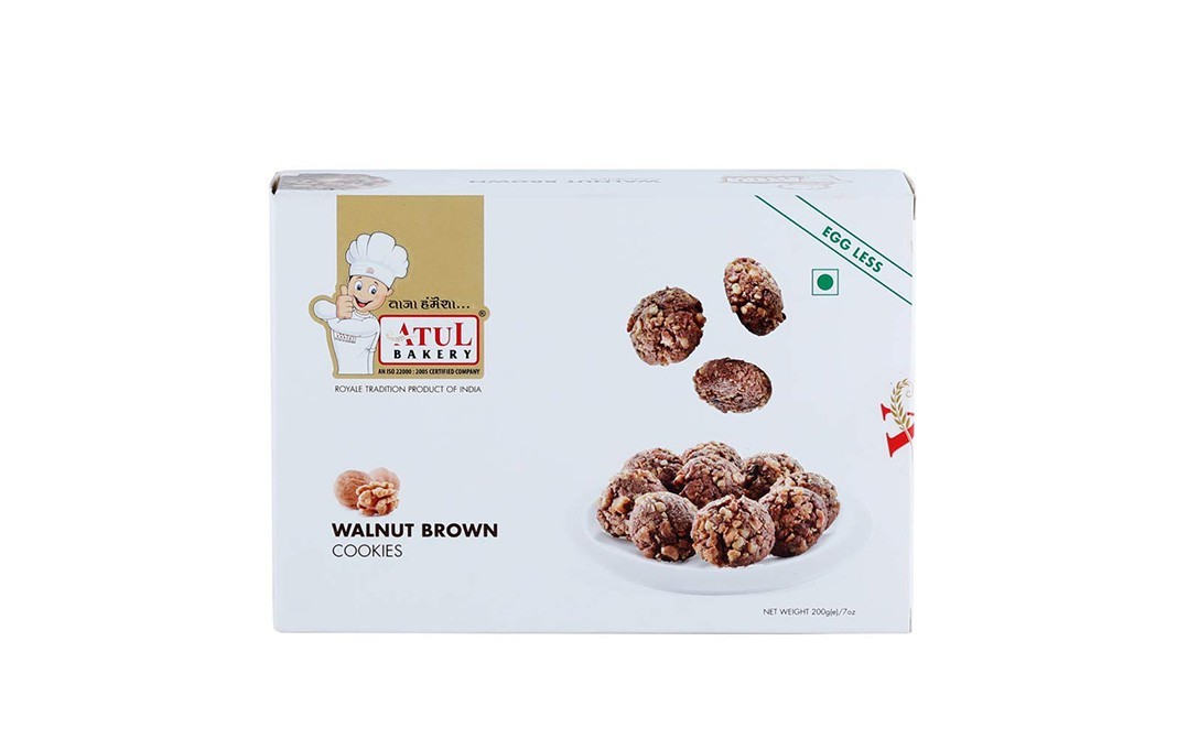 Atul Bakery Walnut Brown Cookies    Box  200 grams